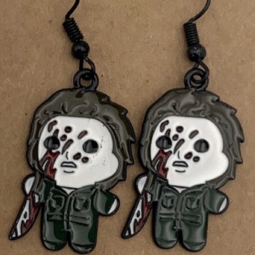 Horror Character Metal Earrings Michael Myers Halloween